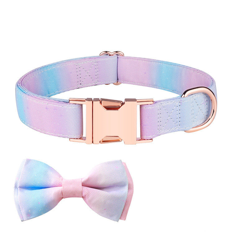Pet Fashion Simple Bow Collar Set