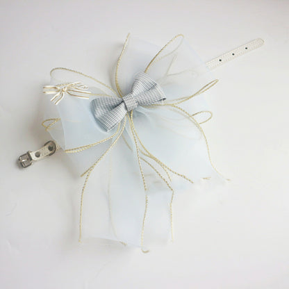 Pet Leather Collar Bow Cute Photo Props