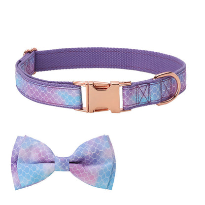 Pet Fashion Simple Bow Collar Set