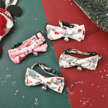 Cartoon Cute Pet Christmas Decoration Collar Bow Tie