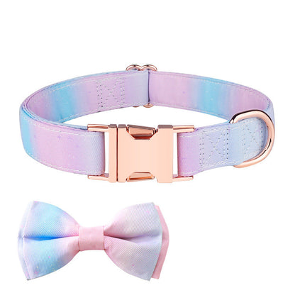 Pet Fashion Simple Bow Collar Set