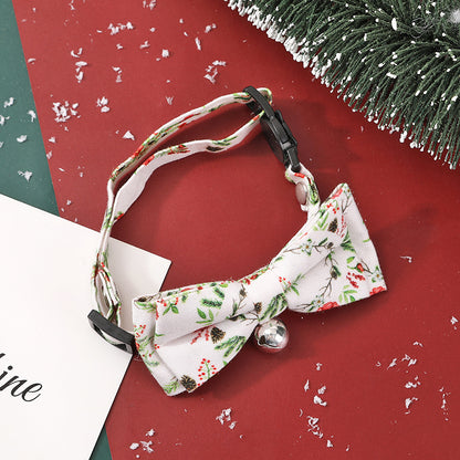 Cartoon Cute Pet Christmas Decoration Collar Bow Tie