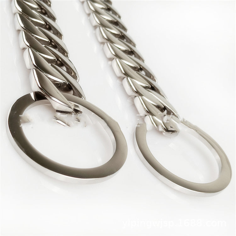 Neck P Chain Ring Mirror Polished Dog Necklace