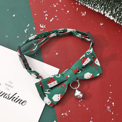 Cartoon Cute Pet Christmas Decoration Collar Bow Tie