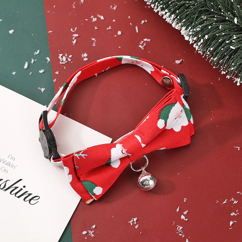 Cartoon Cute Pet Christmas Decoration Collar Bow Tie