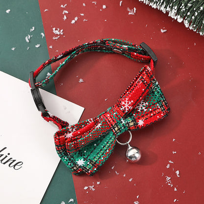 Cartoon Cute Pet Christmas Decoration Collar Bow Tie