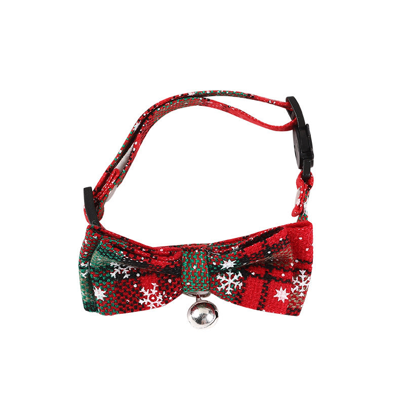 Cartoon Cute Pet Christmas Decoration Collar Bow Tie