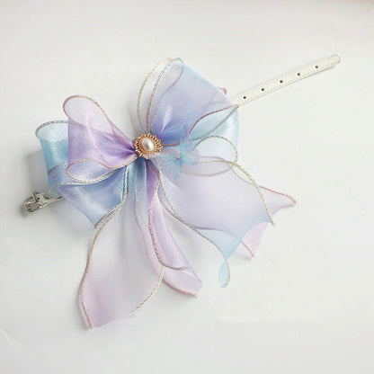 Pet Leather Collar Bow Cute Photo Props