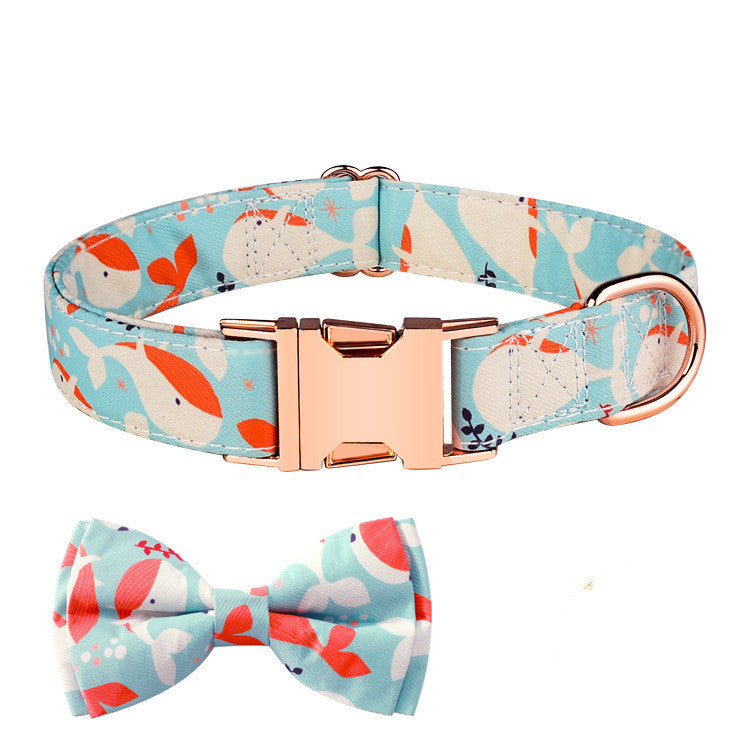 Pet Fashion Simple Bow Collar Set