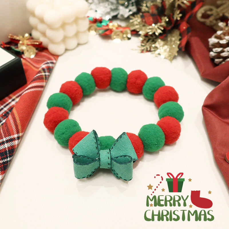 Cat Christmas Collar Scarf Halter Neck Decoration Bow Tie